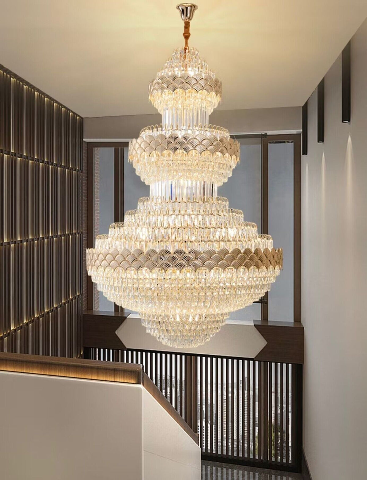 Extra Large Multi-layers Gold Luxury Crystal Chandelier Modern Empire Decrative Crystal Light-Momo Lighting