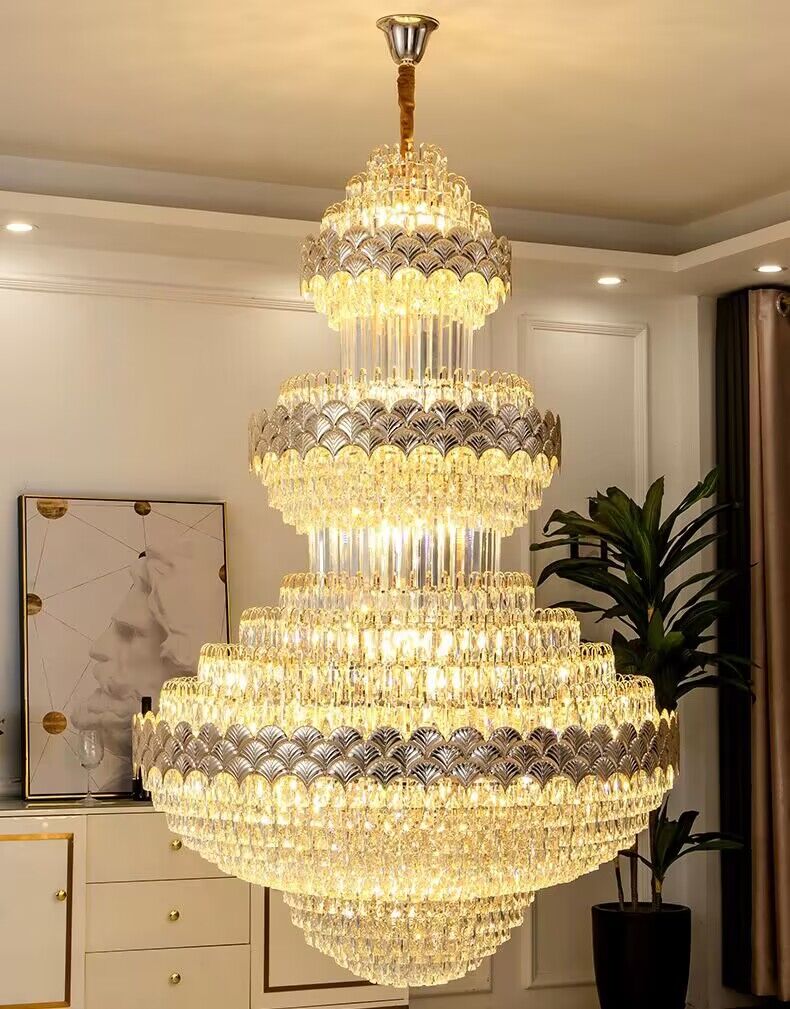 Extra Large Multi-layers Gold Luxury Crystal Chandelier Modern Empire Decrative Crystal Light-Momo Lighting
