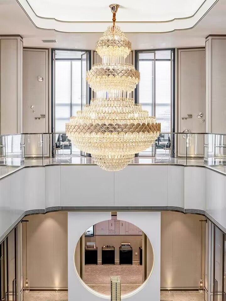 Extra Large Multi-layers Gold Luxury Crystal Chandelier Modern Empire Decrative Crystal Light-Momo Lighting