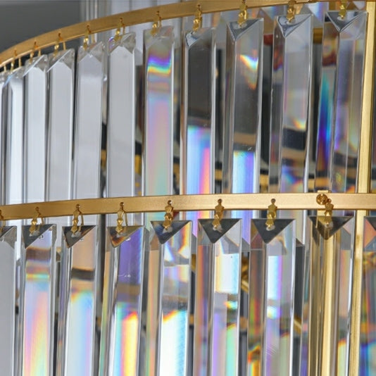 Fashion Large Staircase Chandelier For Foyer Living Room Entrance Crystal Ceiling Light Fixture In Gold Finish-MEET LIGHTING