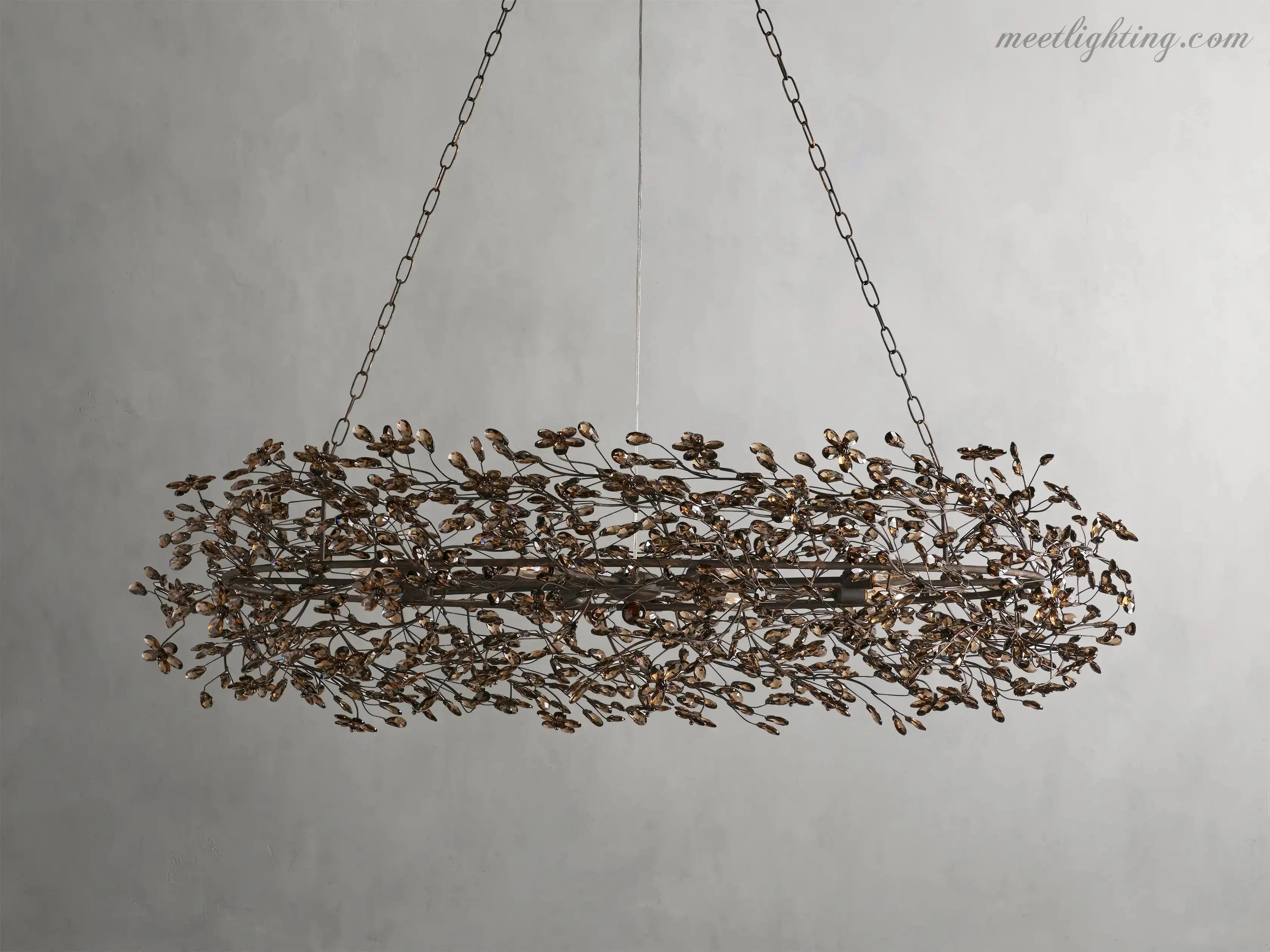 Fiore Colored Oval Chandelier-MEET LIGHTING