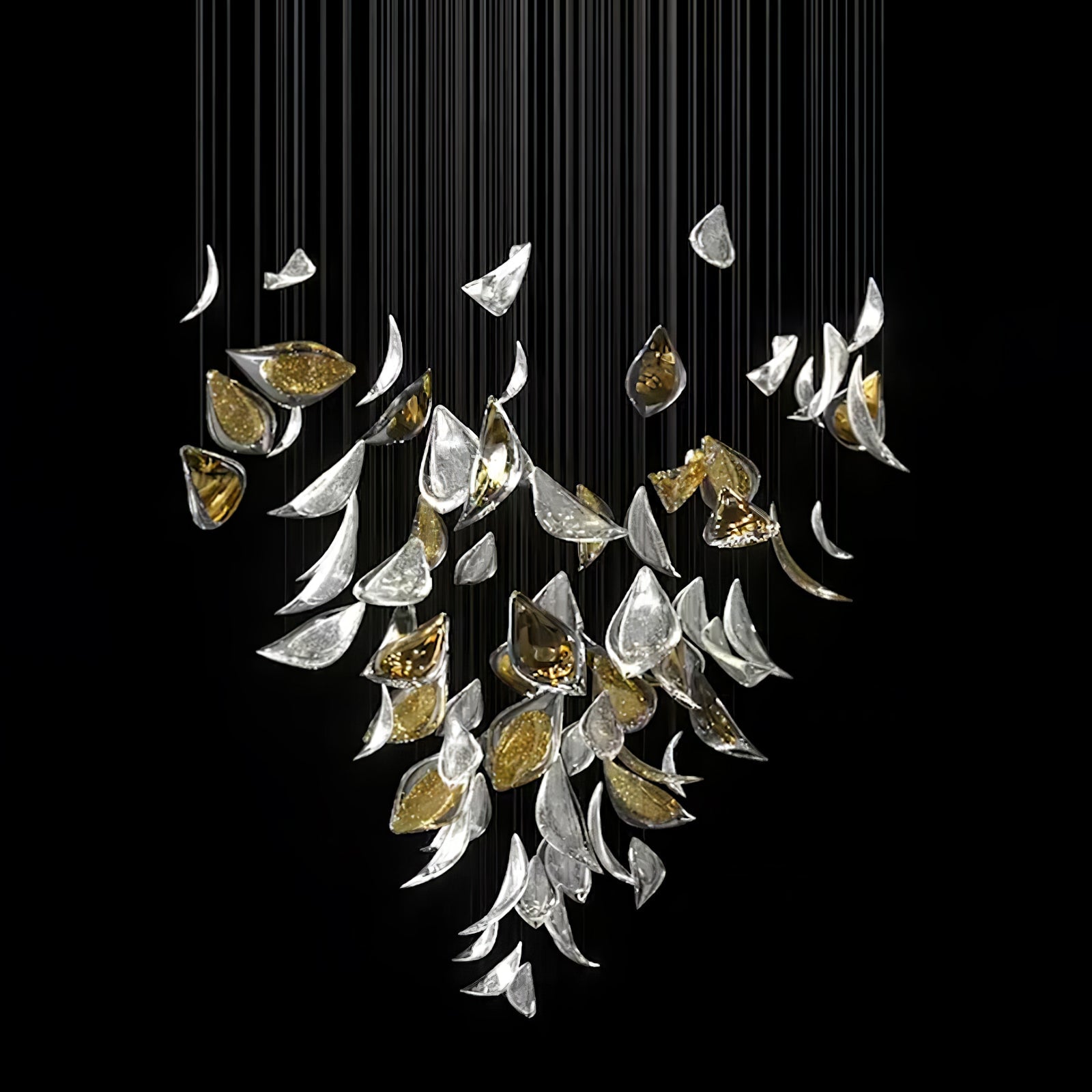 Floating Leaves Chandelier-MEET LIGHTING