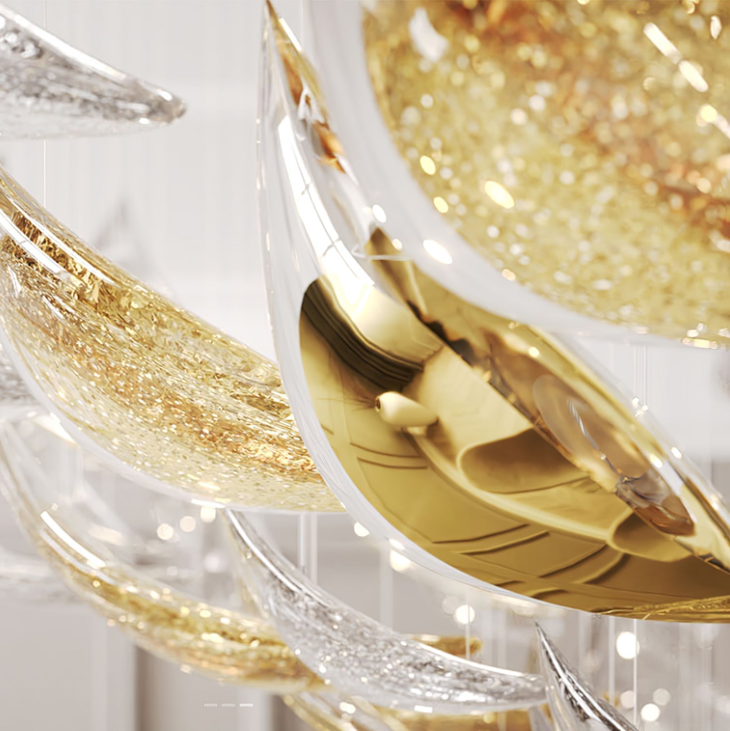 Floating Leaves Chandelier-MEET LIGHTING