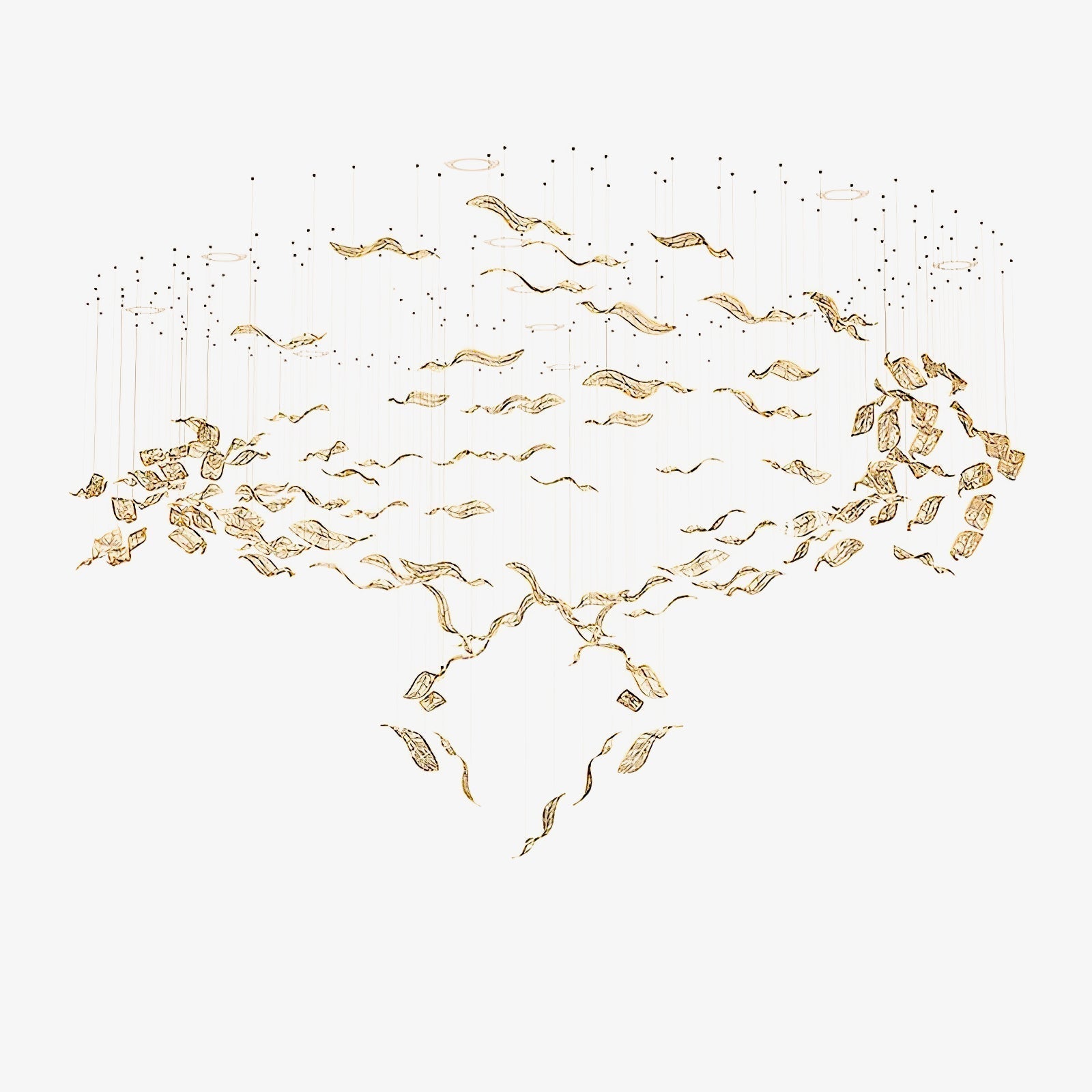 Fluttering Leaves Chandelier-MEET LIGHTING