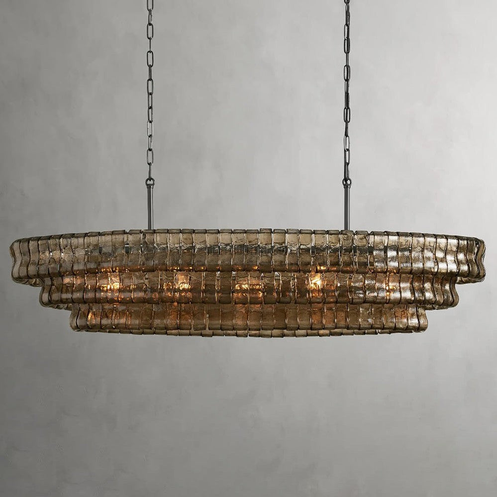 Ghiaccio Oval Chandelier 54" 65"-MEET LIGHTING
