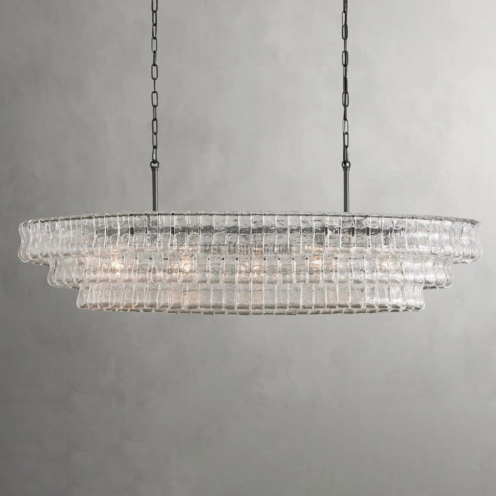 Ghiaccio Oval Chandelier 54" 65"-MEET LIGHTING