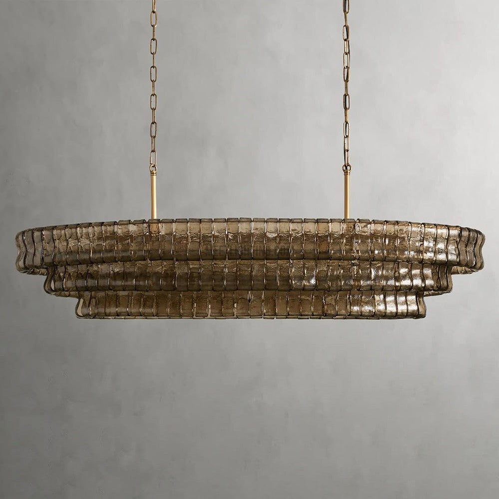 Ghiaccio Oval Chandelier 54" 65"-MEET LIGHTING