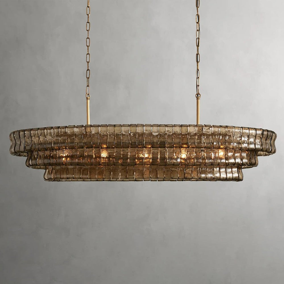 Ghiaccio Oval Chandelier 54" 65"-MEET LIGHTING