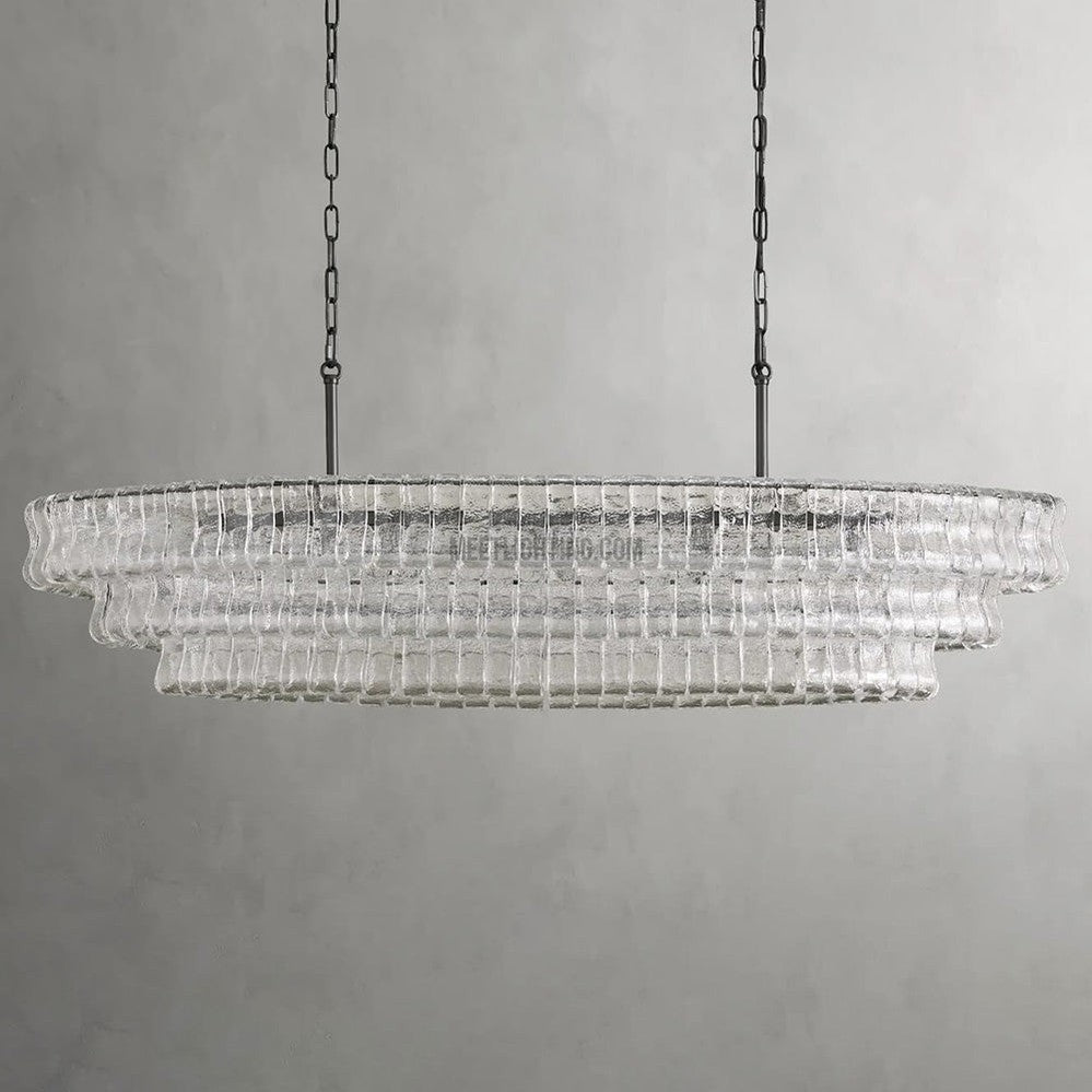 Ghiaccio Oval Chandelier 54" 65"-MEET LIGHTING
