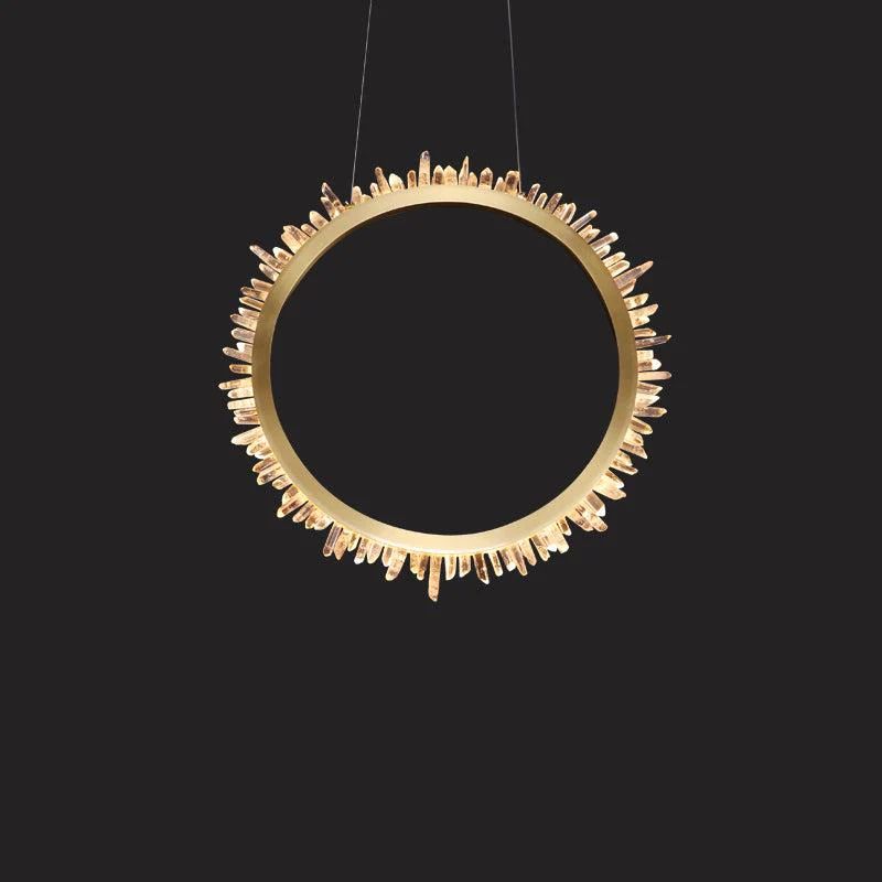 Gina Rock Crystal Ring Chandelier-MEET LIGHTING
