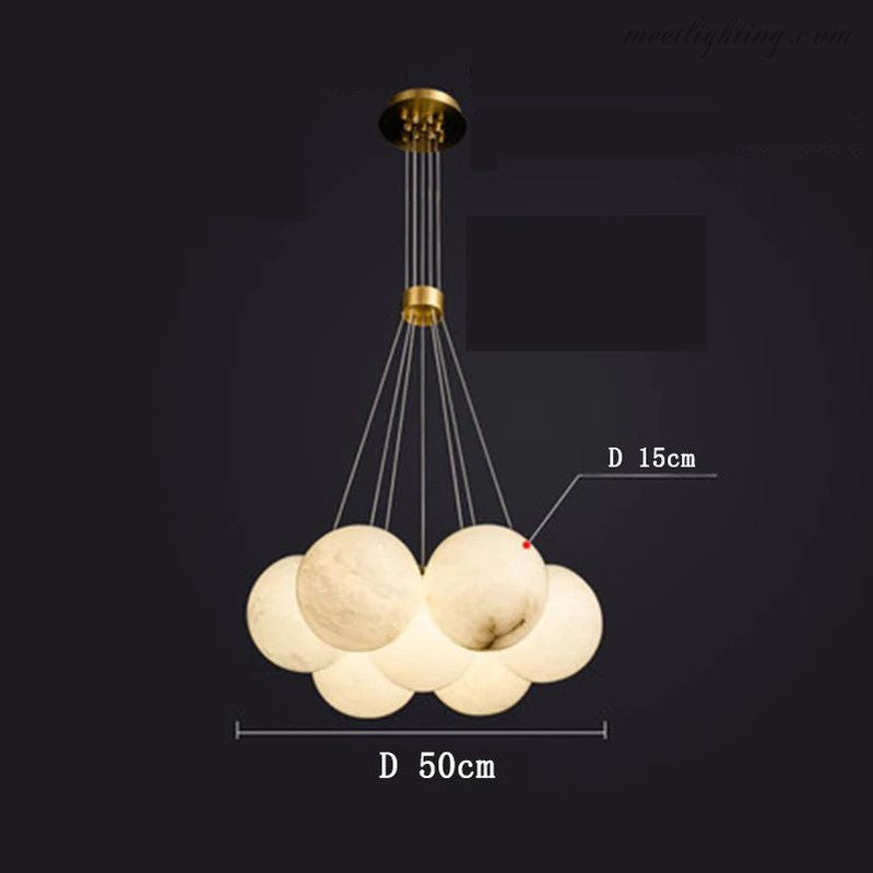 Givarna Alabaster Multi-lights Chandelier-MEET LIGHTING