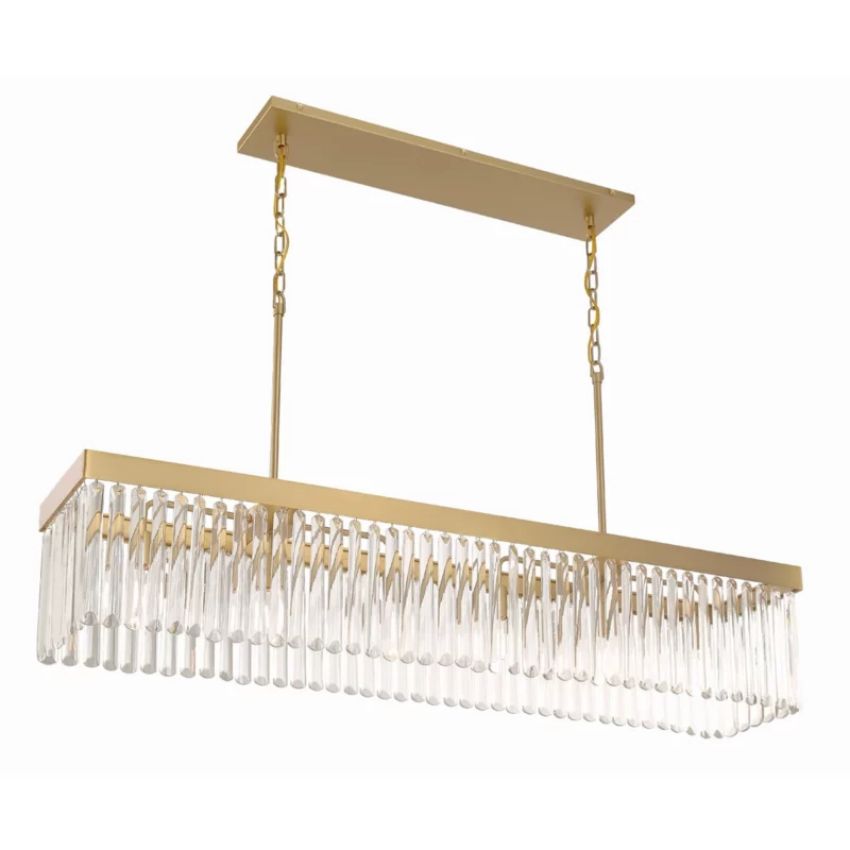 Grant Rectangle Chandelier-MEET LIGHTING