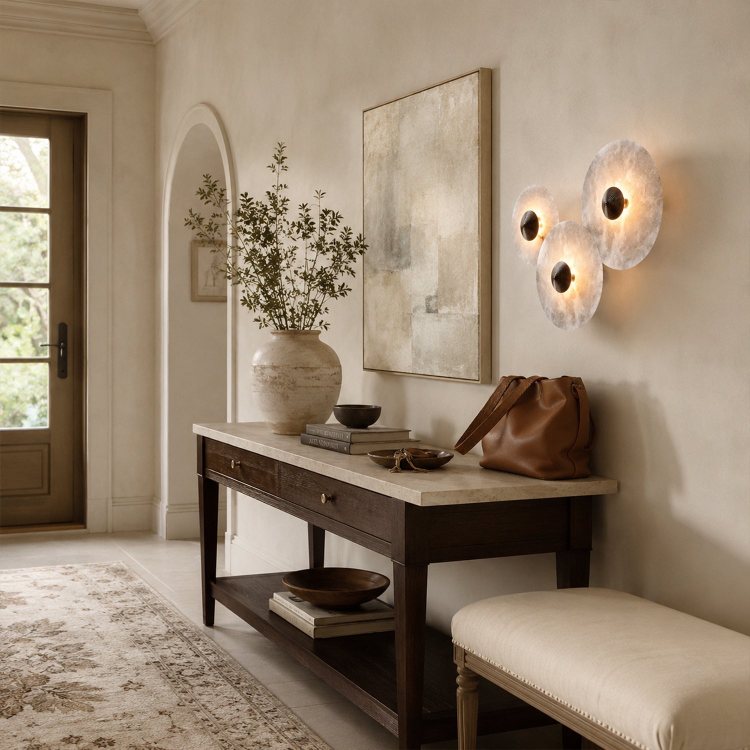 Median Alabaster Flush mount - 3 Surface by Meetlighting