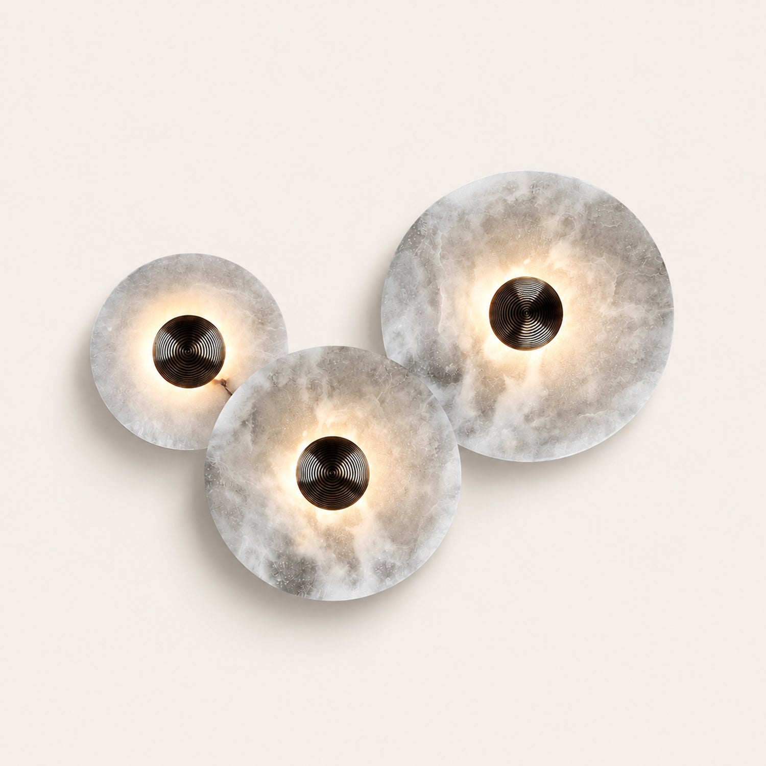 Median Alabaster Flush mount - 3 Surface by Meetlighting
