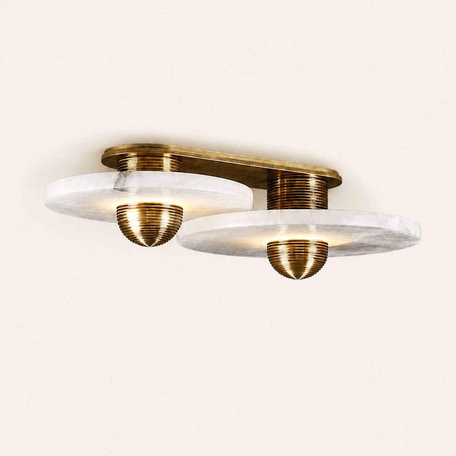 Median Alabaster Flush mount - 2 Surface by Meetlighting