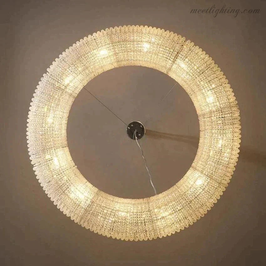 Halo Crystal Aperture Round Chandelier D72"-MEET LIGHTING