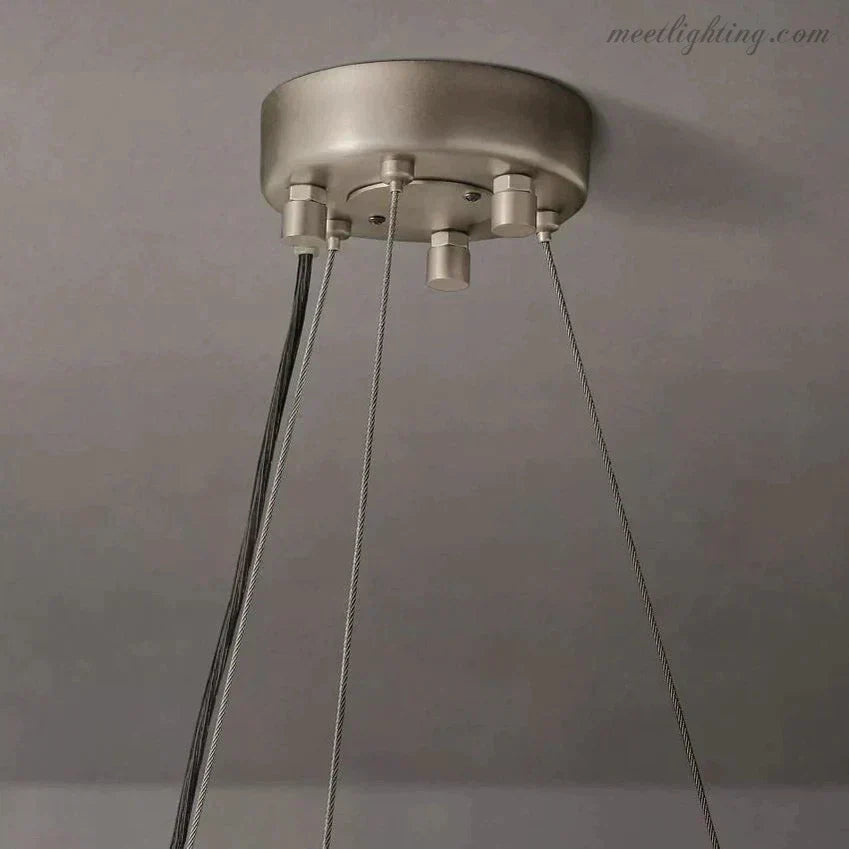 Halo Crystal Aperture Round Chandelier D72"-MEET LIGHTING