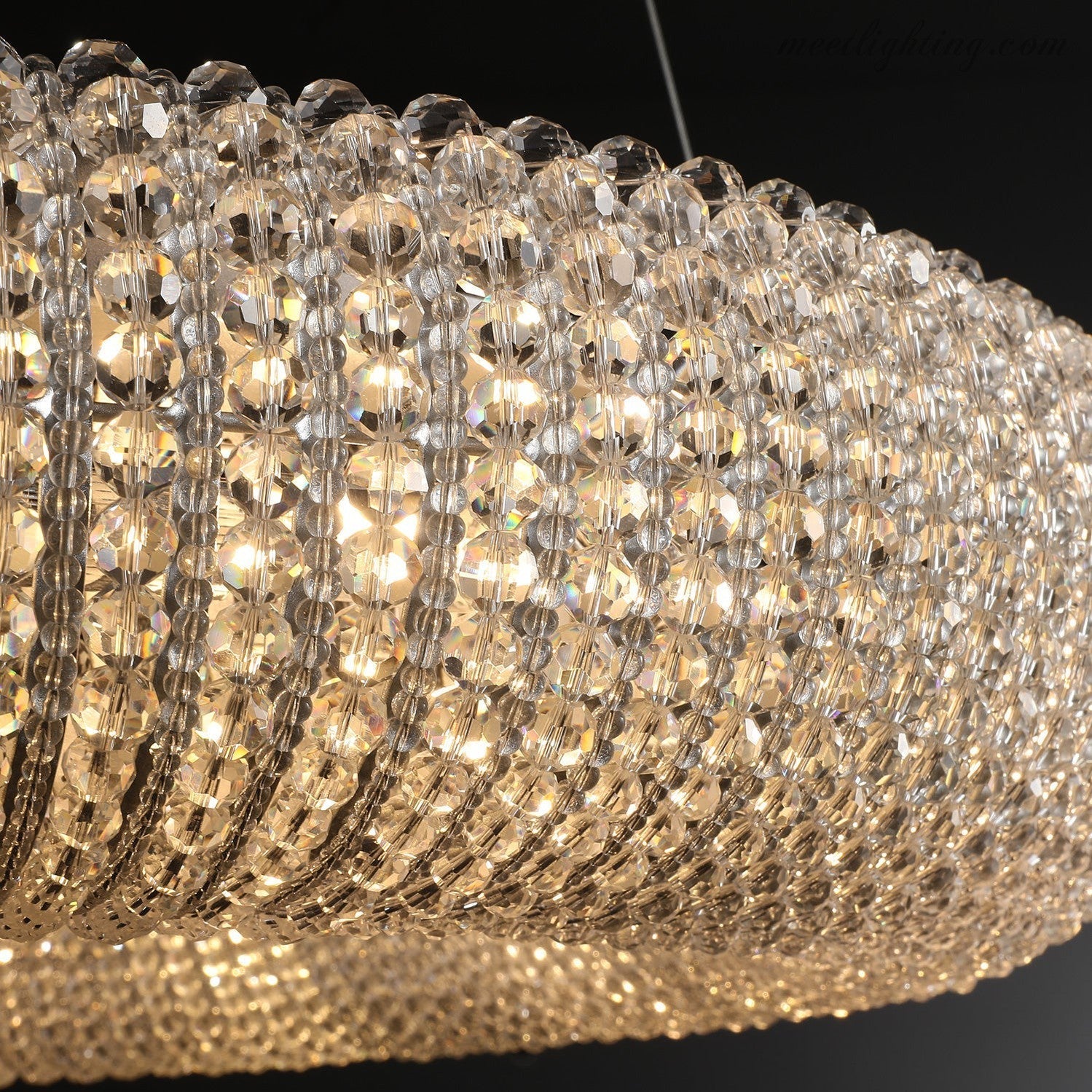 Halo Crystal Aperture Round Chandelier D72"-MEET LIGHTING
