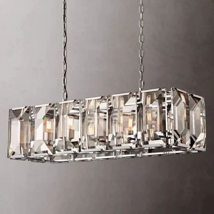 Harlow Crystal Rectangular Chandelier 42"