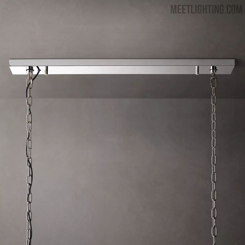 Harlow Calcite Rectangular Chandelier 62"-MEET LIGHTING