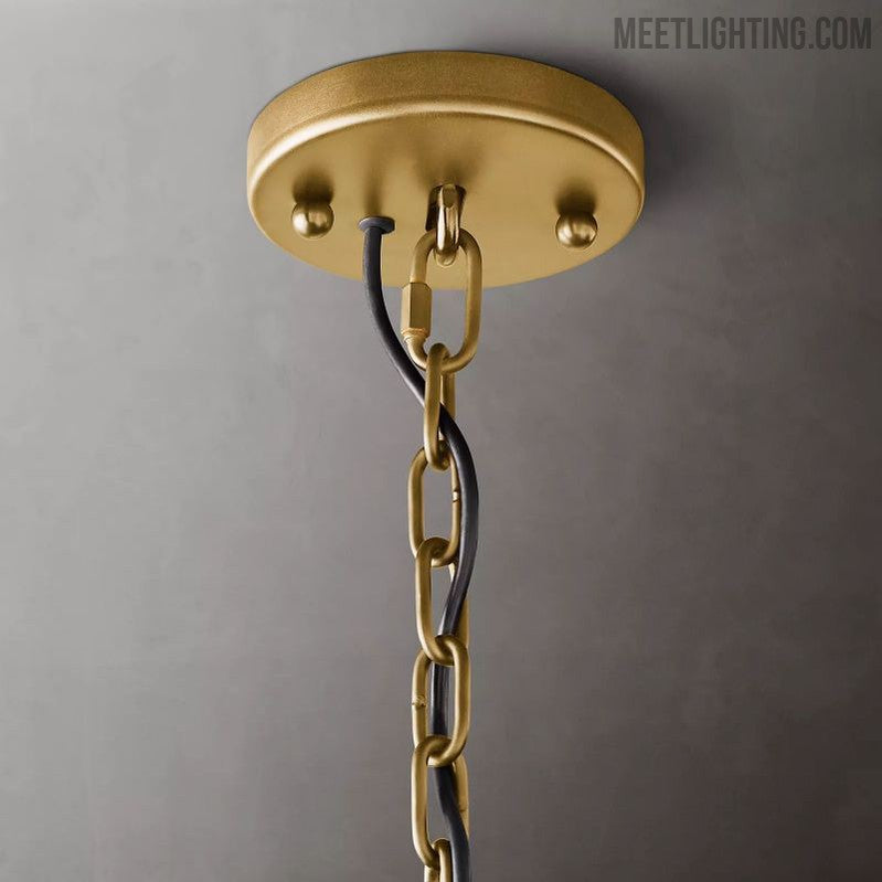 Harlow Calcite Round Chandelier 31"-MEET LIGHTING