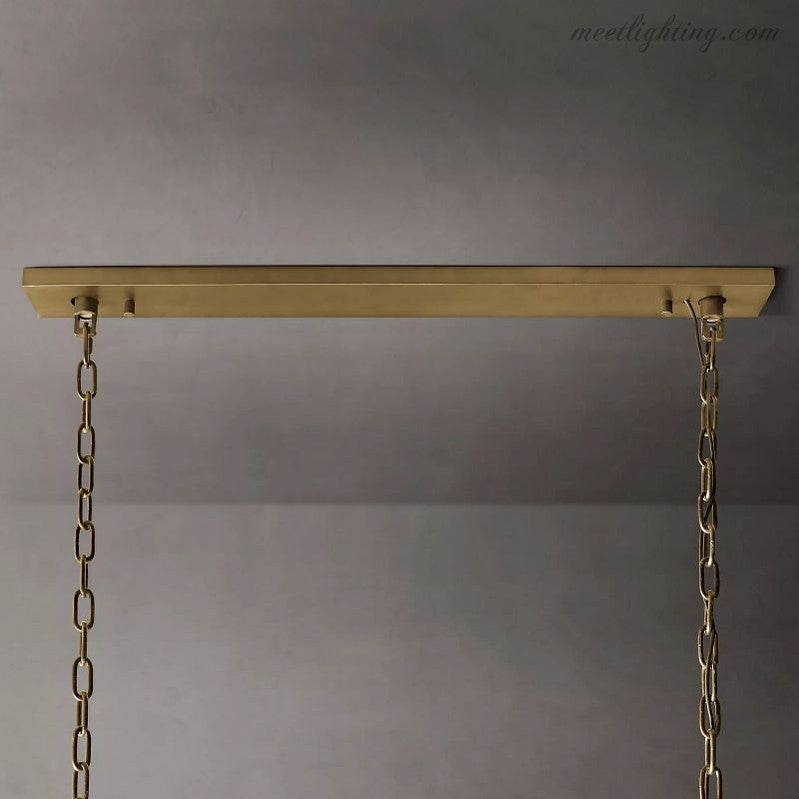 Harlow Crystal Rectangular Chandelier 62"-MEET LIGHTING