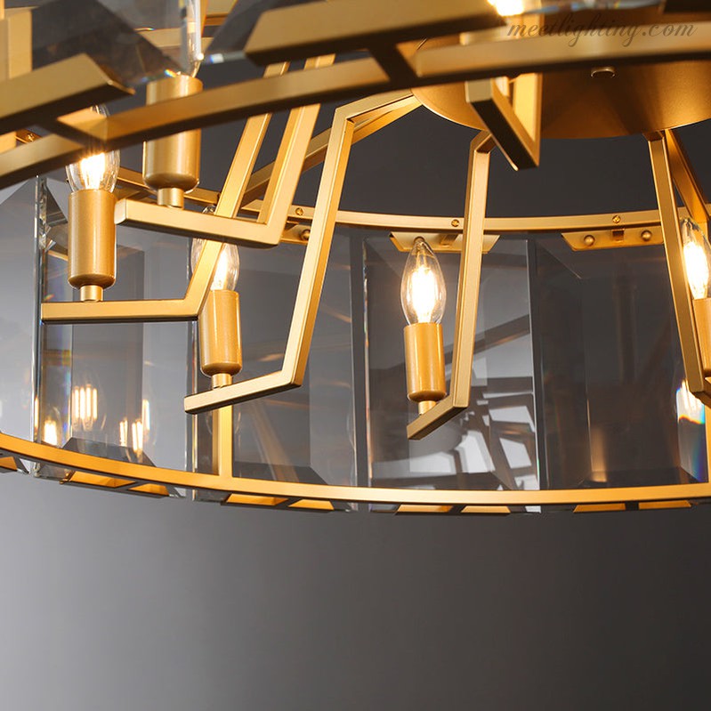 Harlow Crystal Round Chandelier 19"-MEET LIGHTING