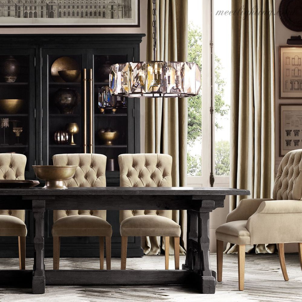 Harlow Crystal Round Chandelier 31"-MEET LIGHTING