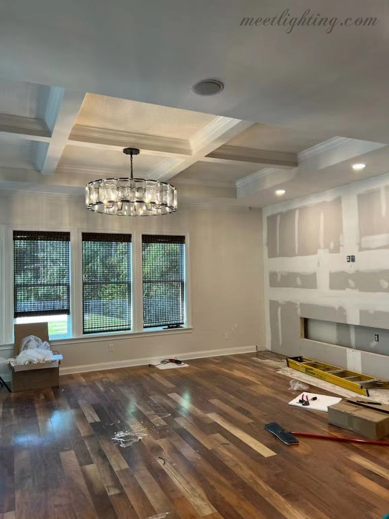 Harlow Crystal Round Chandelier 43"-MEET LIGHTING