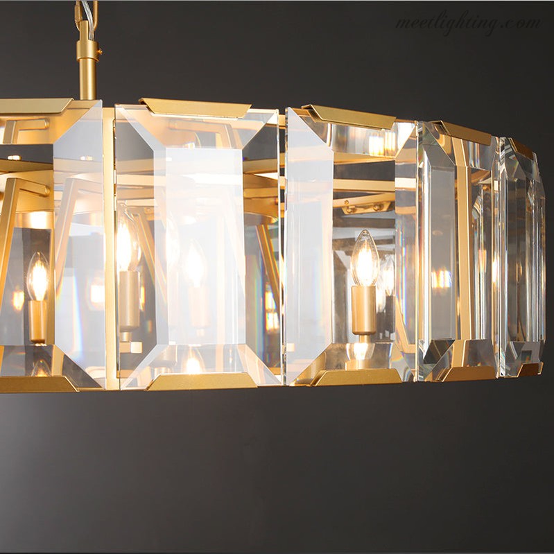 Harlow Crystal Round Chandelier 43"-MEET LIGHTING