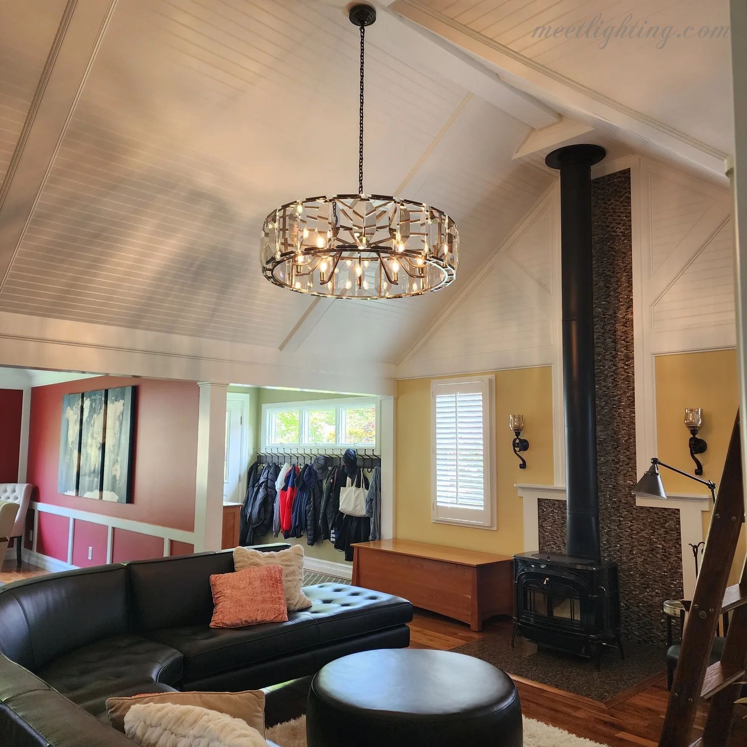 Harlow Crystal Round Chandelier 60"-MEET LIGHTING