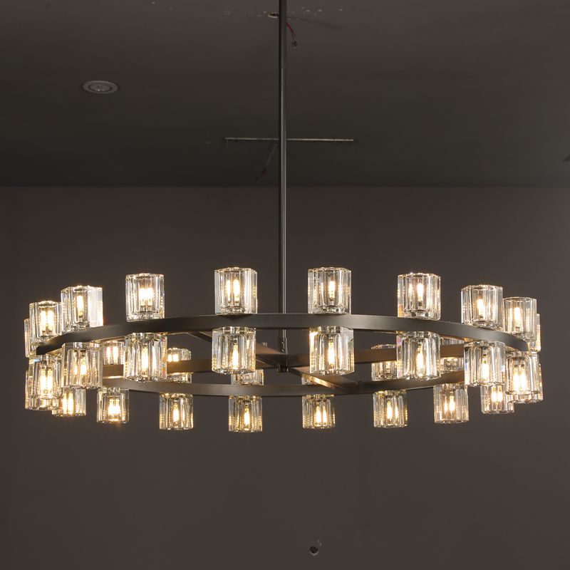 Arcachon Crystal Round Chandelier 48"-MEET LIGHTING