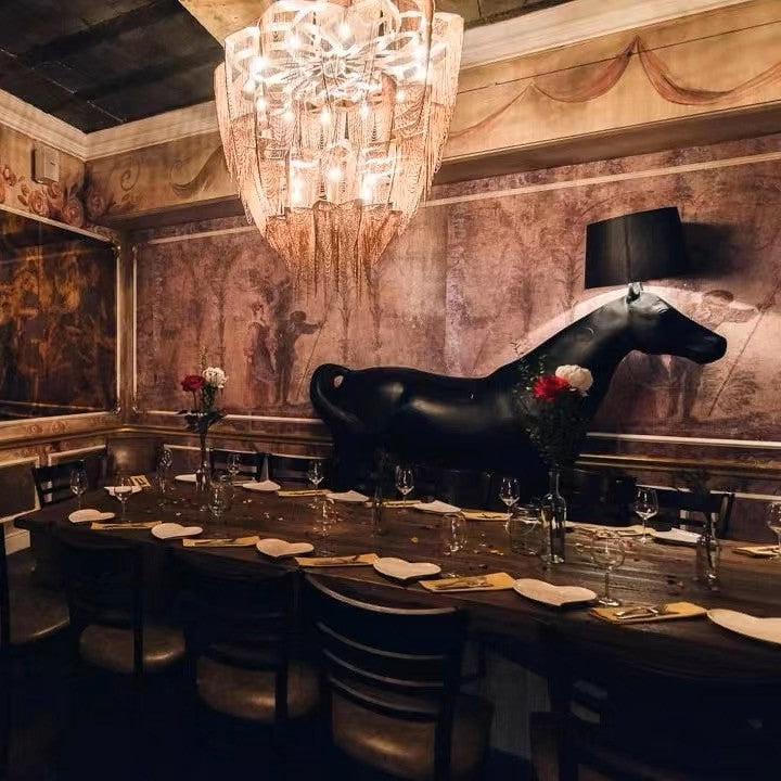 Oversized Post-Modern Aluminium Chain Tassel Pendant Chandelier for Large Living Room/Staircase/Villa-MEET LIGHTING