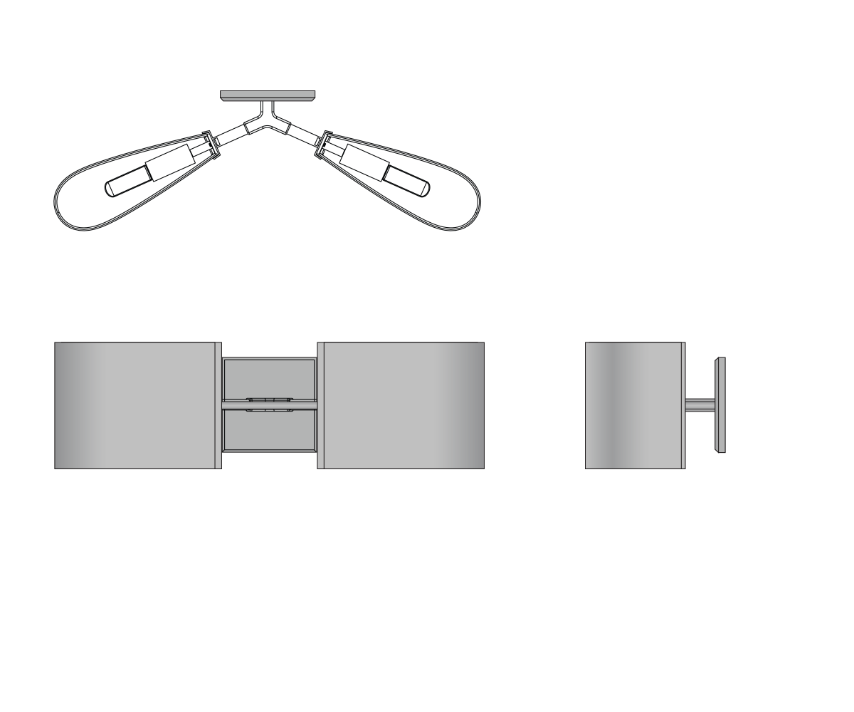 Dessay Double Sconce by Meetlighting