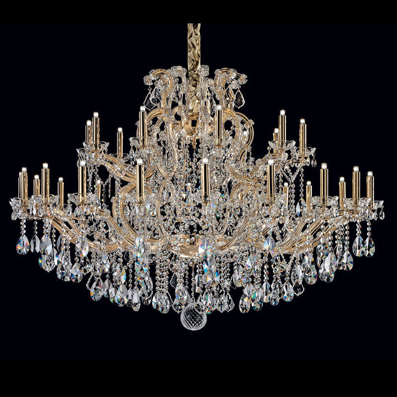 Elaborate chandelier with crystal