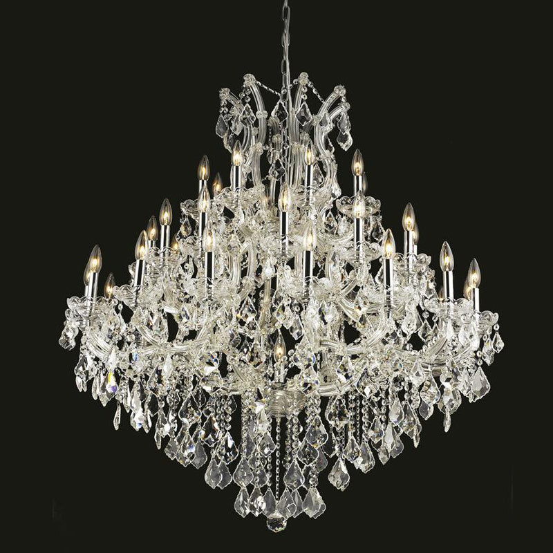 Crystal chandelier with multiple lights