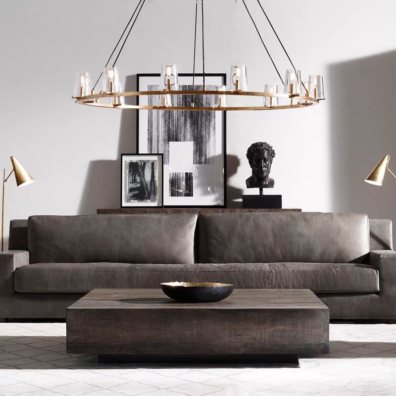 Kuseau Glass Round Chandelier 60"-MEET LIGHTING