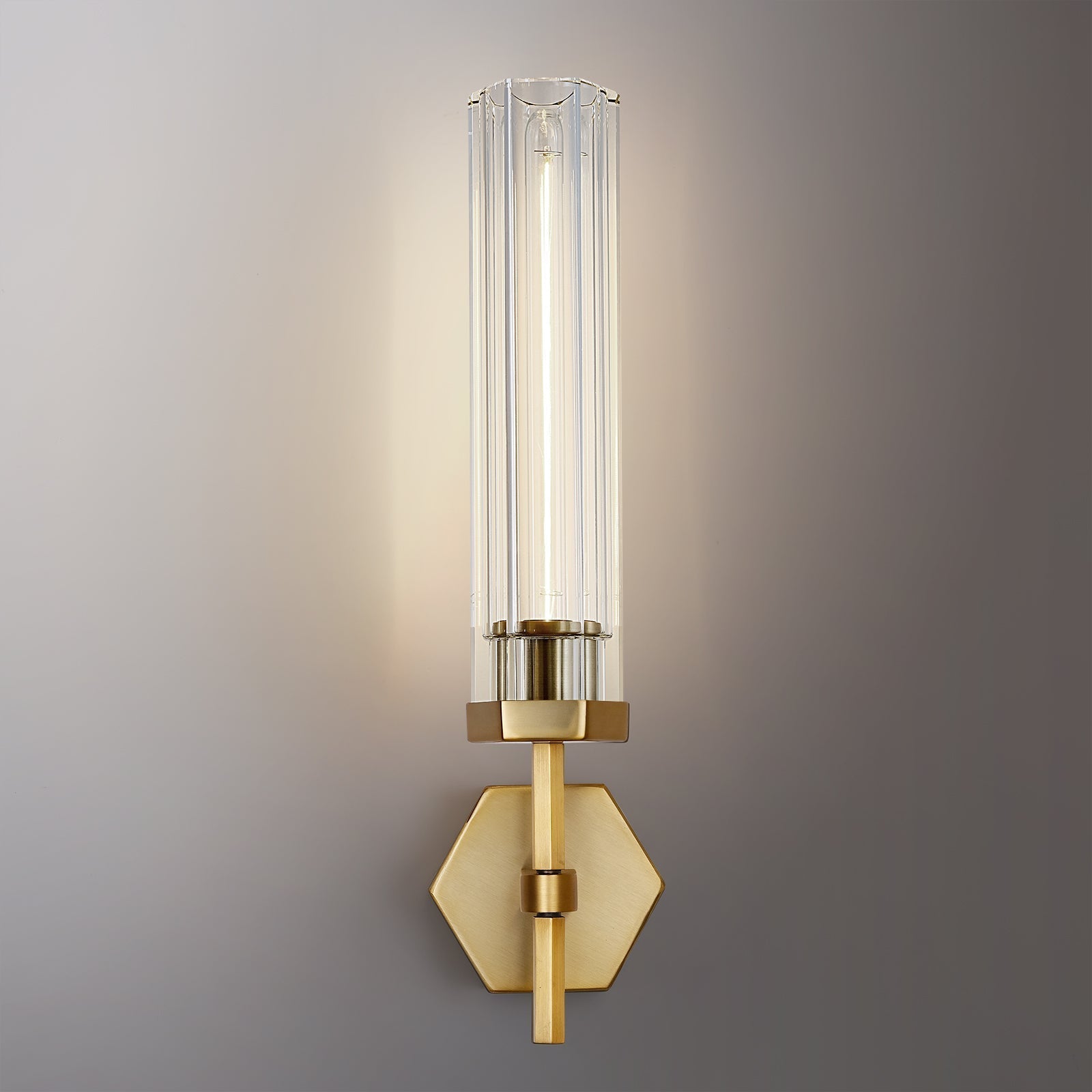 Lambert Hexagonal Sconce-Meet Lighting