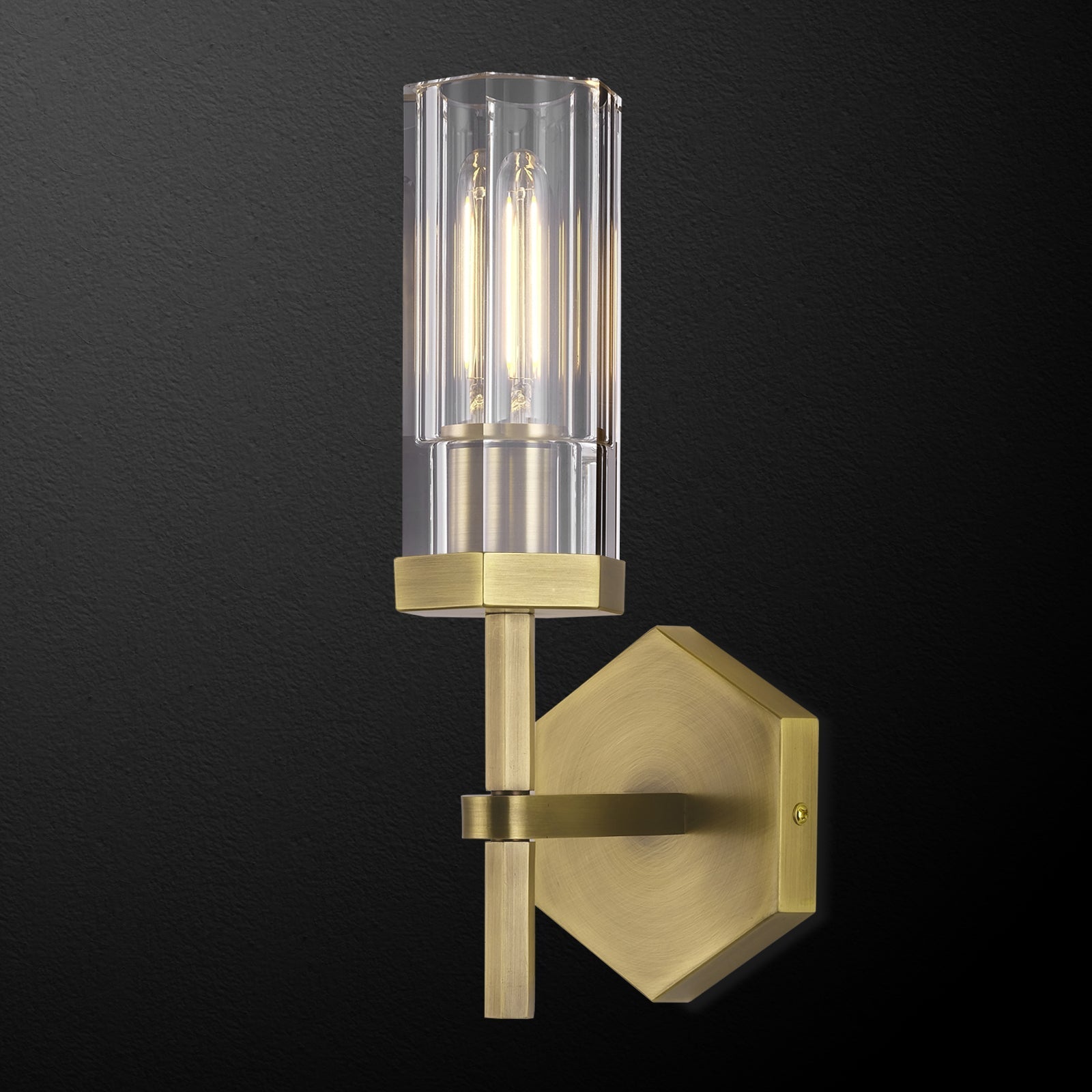 Lambert Hexagonal Sconce-Meet Lighting