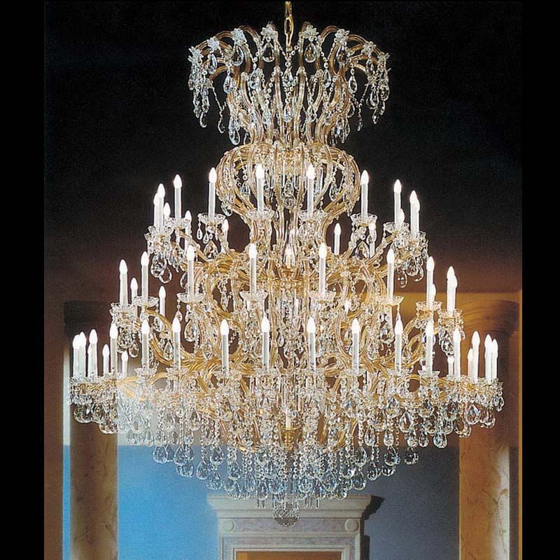 Large maria theresa golden crystal chandelier