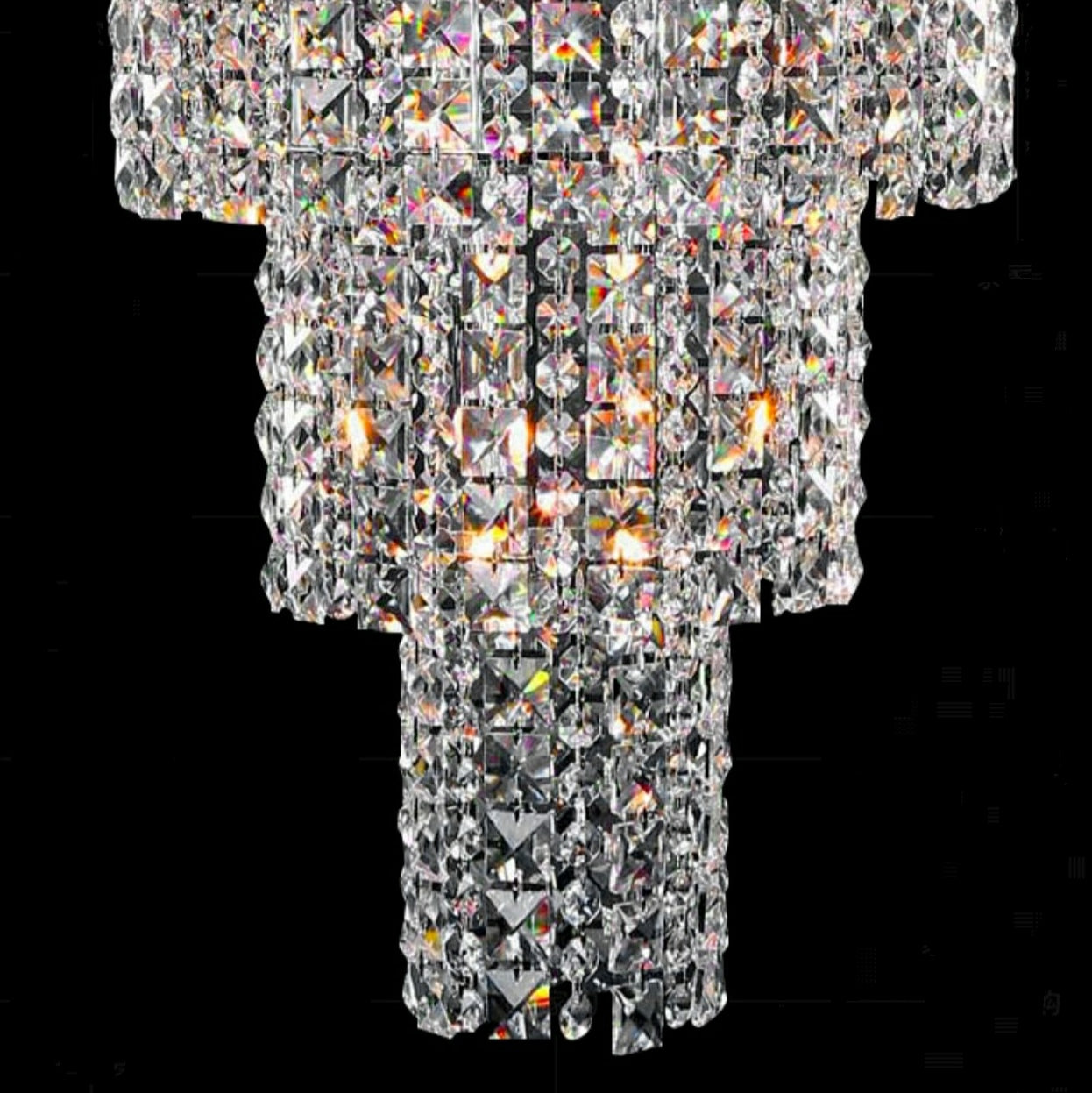 Large Multi-pieces Crystal Chandelier Stylish Ceiling Light Fixture For Foyer Living Room Staircase-MEET LIGHTING
