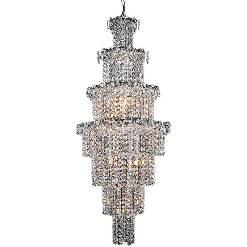 Large Multi-pieces Crystal Chandelier Stylish Ceiling Light Fixture For Foyer Living Room Staircase-MEET LIGHTING