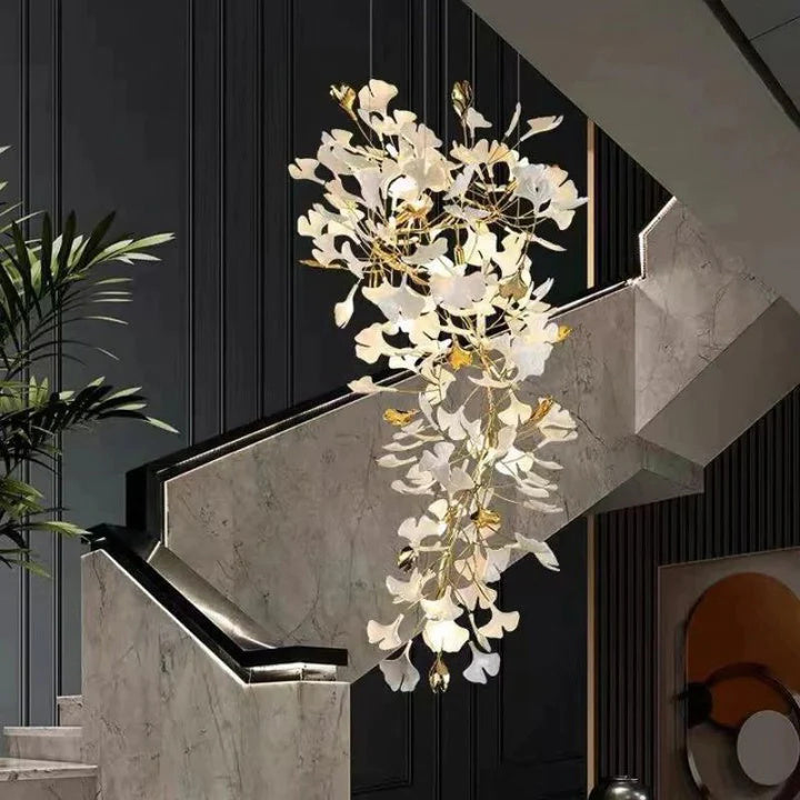 Luxury Ceramic Ginkgo Chandelier-MEET LIGHTING