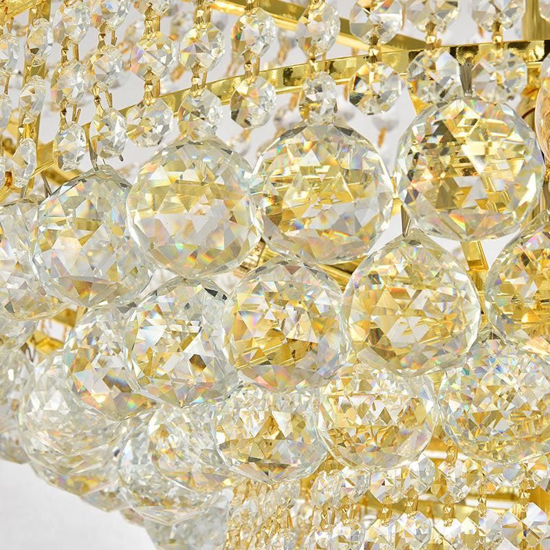 Luxury French Empire Chandelier for Villa Hall Ceiling Three-layers Crystal Light for Hotel Lobby-MEET LIGHTING