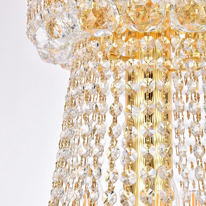 Luxury French Empire Chandelier for Villa Hall Ceiling Three-layers Crystal Light for Hotel Lobby-MEET LIGHTING