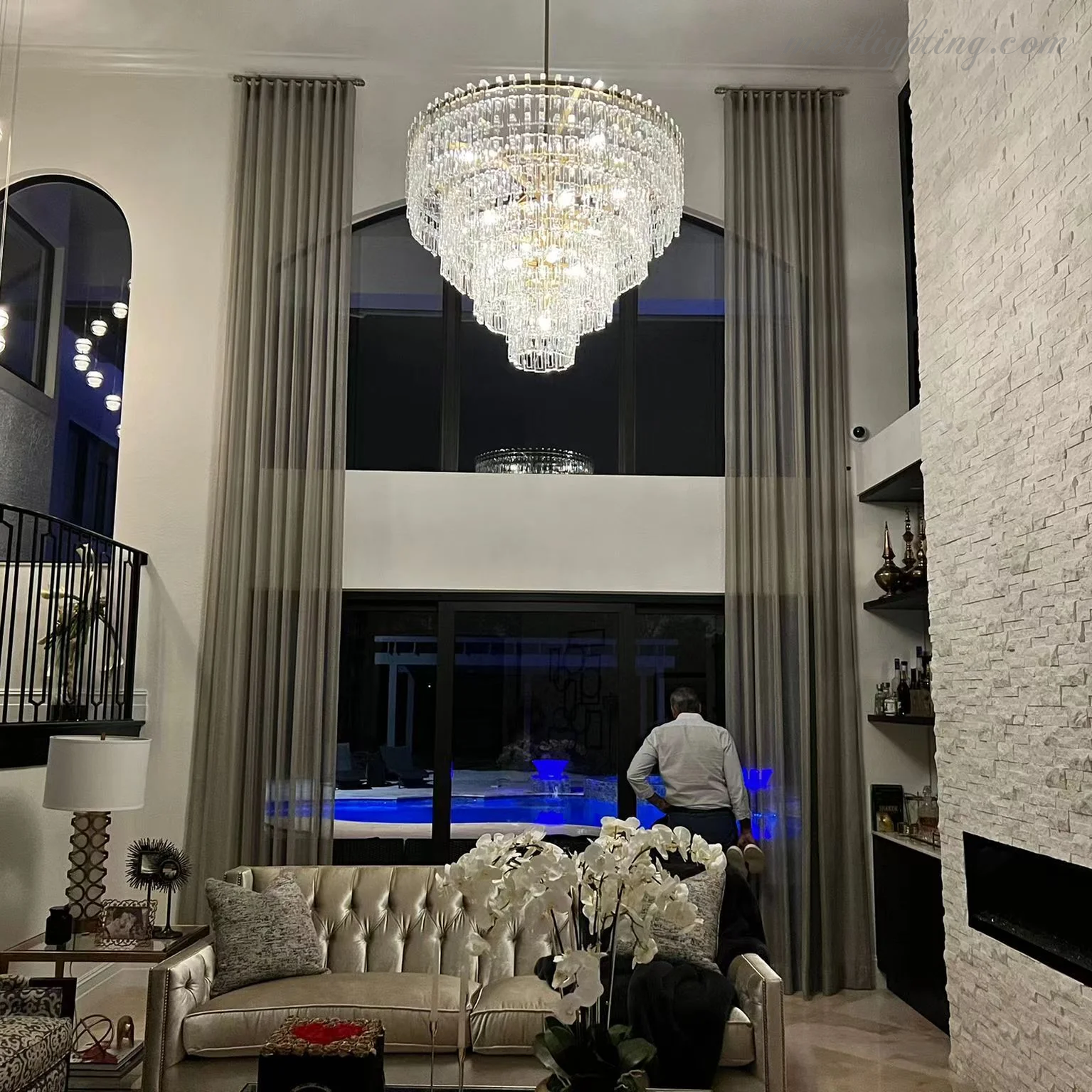 Marignan Five-Tier Round Chandelier 36"-MEET LIGHTING