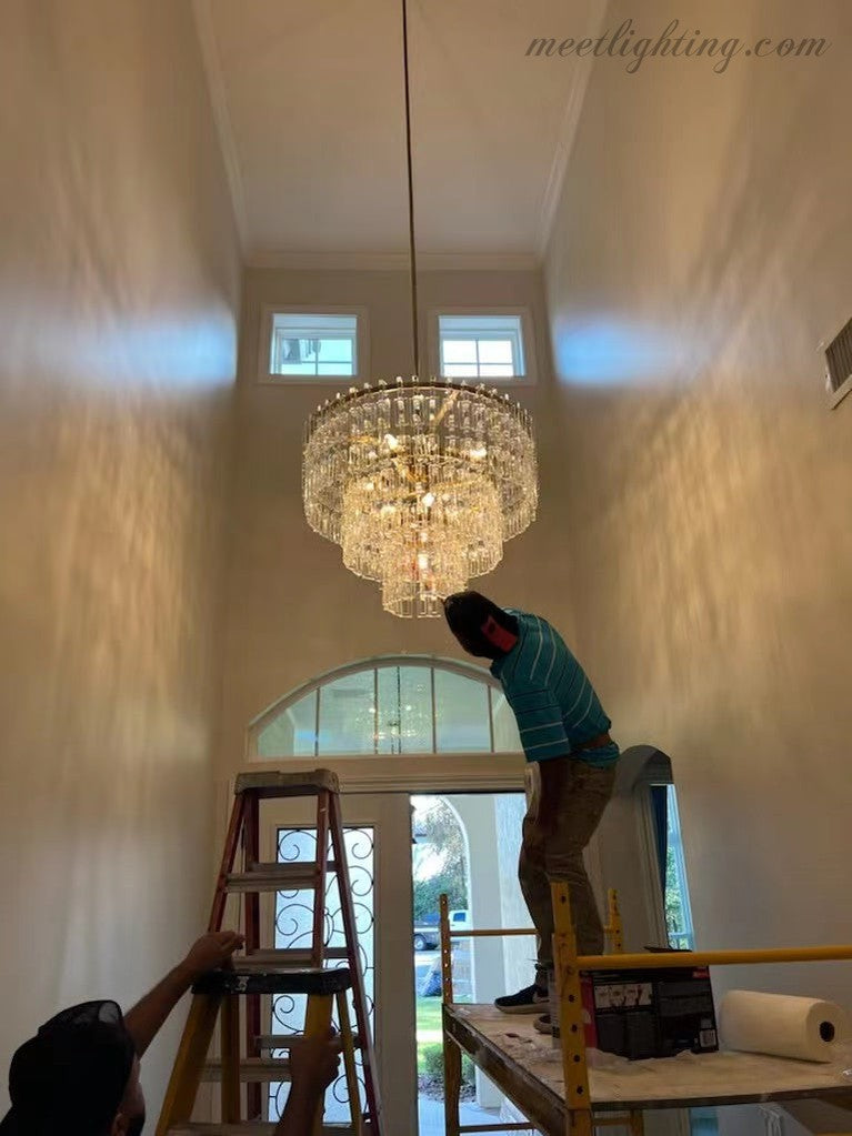 Marignan Five-Tier Round Chandelier 36"-MEET LIGHTING