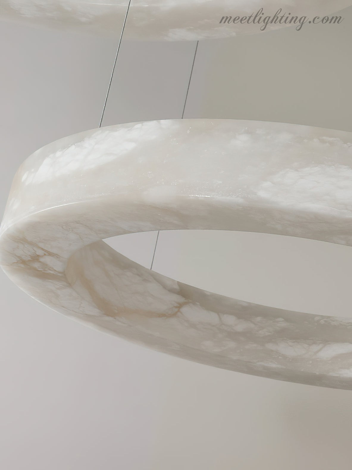 Modern Alabaster Ring Chandelier Halo Chandelier For Living Room-MEET LIGHTING