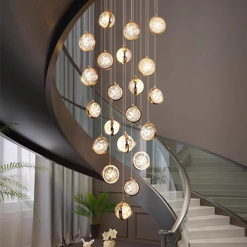 Modern Luxury Long Chandelier for Loft and Villa Spaces-MEET LIGHTING