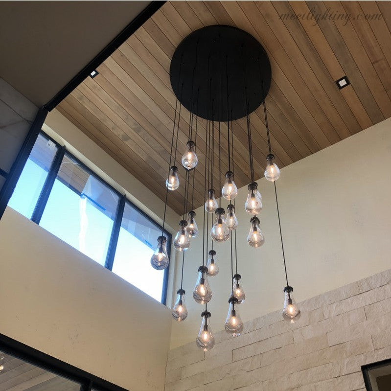 Modern Luxury Raindrop Round Chandelier-MEET LIGHTING